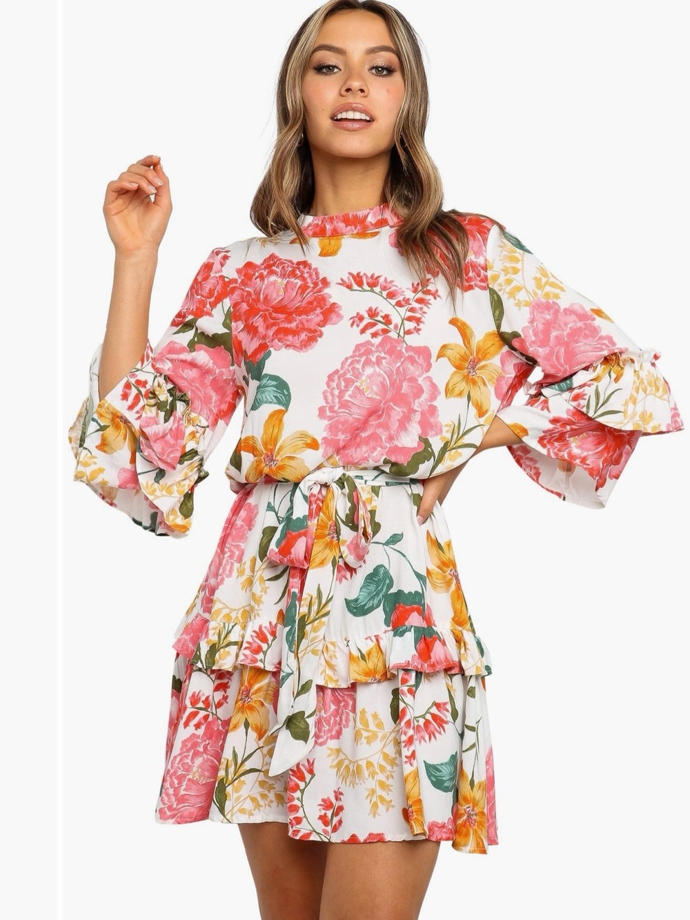 Petal and Pup Floral Print
Tiered Dress (Large) new w/obtag $40